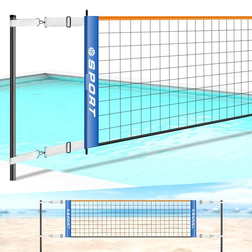 Furypiont Pool Volleyball Net for Indoor & Outdoor, Upgraded Weather Resistance Volleyball Net Replacement【Net Only】