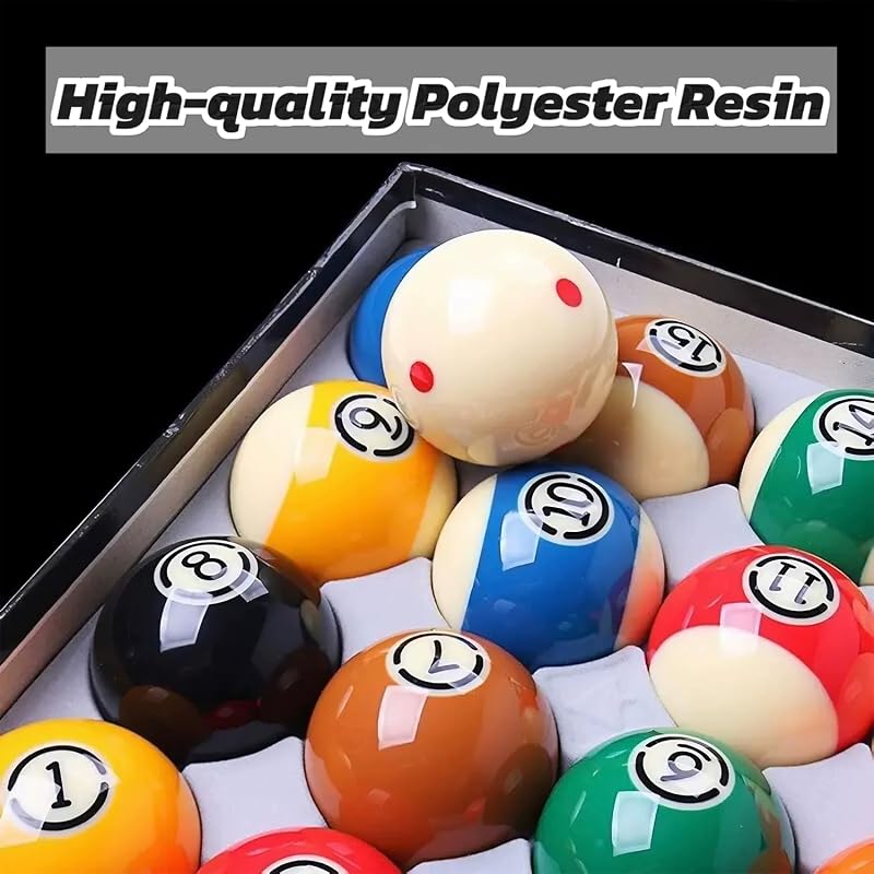 Deluxe Standard 16 Ball Billiard Set 2-1/4" Pool Balls - 15 Numbers + 1 White