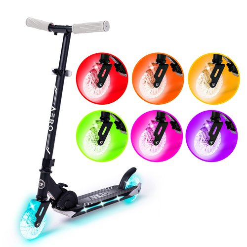 Aero Scooter for Kids 5-7, Boys & Girls 2 Wheels Kick Scooter with Dynamic Lights, Foldable & Height Adjustable