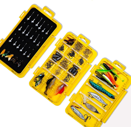 3 Pack Lure Box Combo for Ned Rigs & Jig Heads – Multi-Functional Tackle Box for Storing Soft Baits, Jig Hooks, and Fishing Accessories