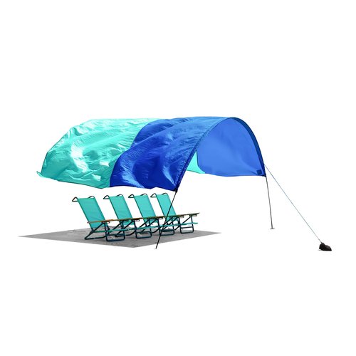 Shibumi Shade®, World's Best Beach Shade, The Original Wind-Powered® Beach Canopy, Provides 150 Sq. Ft. of Shade, Compact & Easy to Carry, Sets up in 3 Minutes, Wind Assist Included
