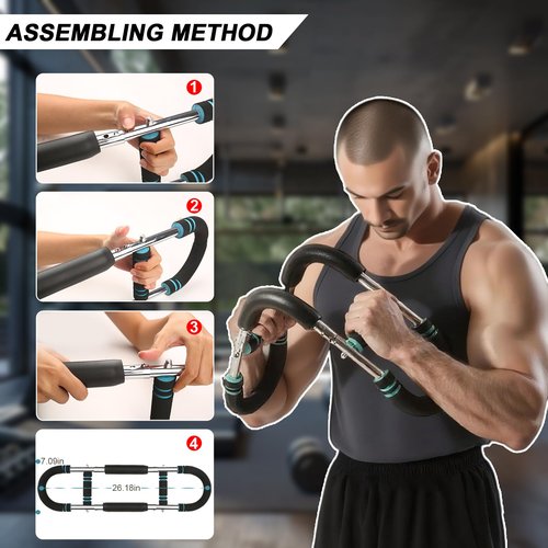 Twister Arm Trainer, Adjustable Twisting Arm, Chest Exerciser for Men, Chest Exercise Equipment, Portable Spring Clamp Chest Exerciser for Home Fitness Equipment, Strengthen Upper Body Muscles