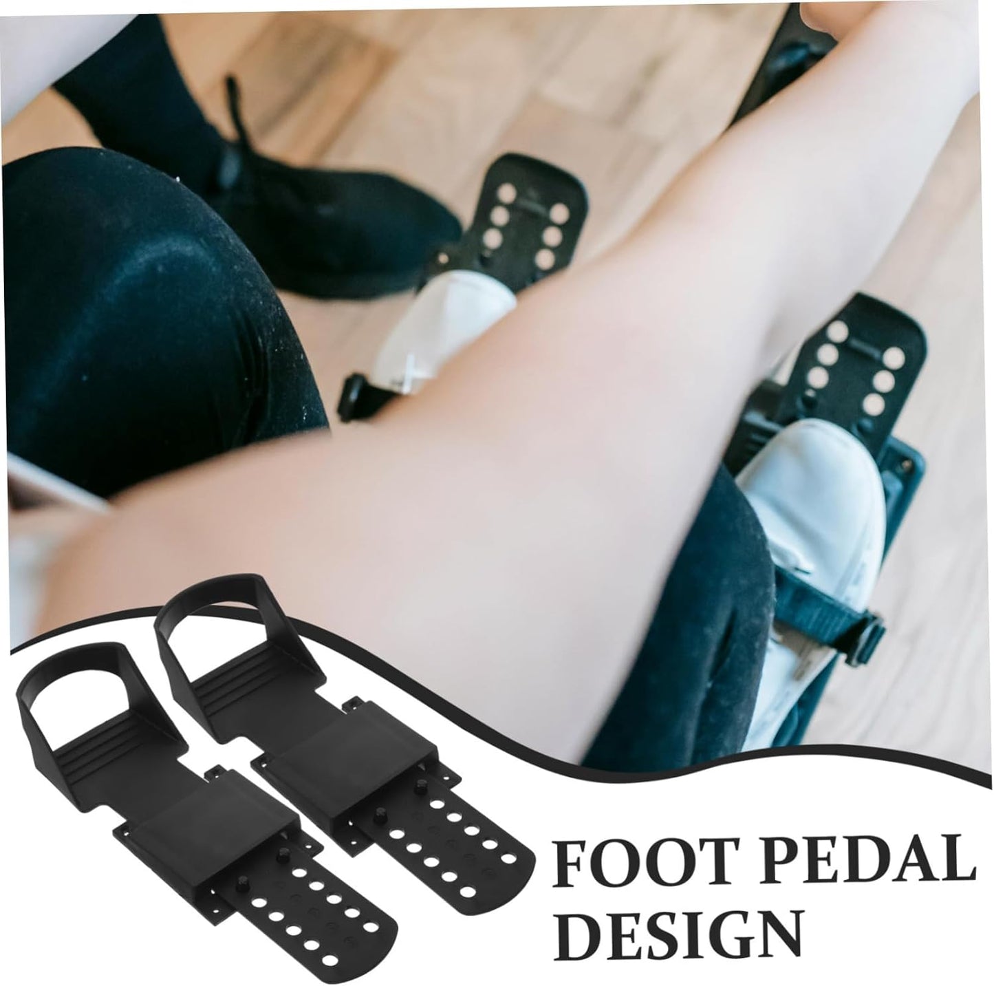1Pair Skid Rowing Machine Pedals for Exercise Replacement Foot Pedals Compatible with Water Resistance Rowing Machines Durable Rowing Machine Supplies