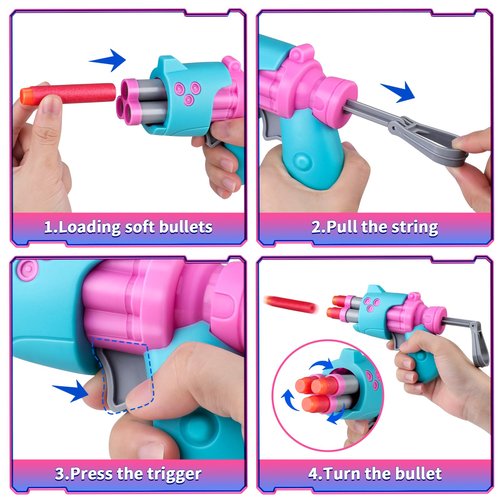 OWNONE 1 Kids Bow and Arrow Set for Girls with 10 Suction Cup Arrows, 2 in 1 Girls Archery Toy Set with LED Light - Birthday Gift Toy for Girls Ages 4 5 6 7 8 9 10+ Years Old