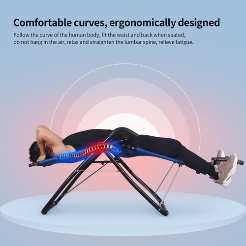 Leikefitness Ab Exercise Chair Core Strengthening Lightweight Foldable Sport Abdominal Exerciser Strength Training Inversion Equipment AB3900(Blue)