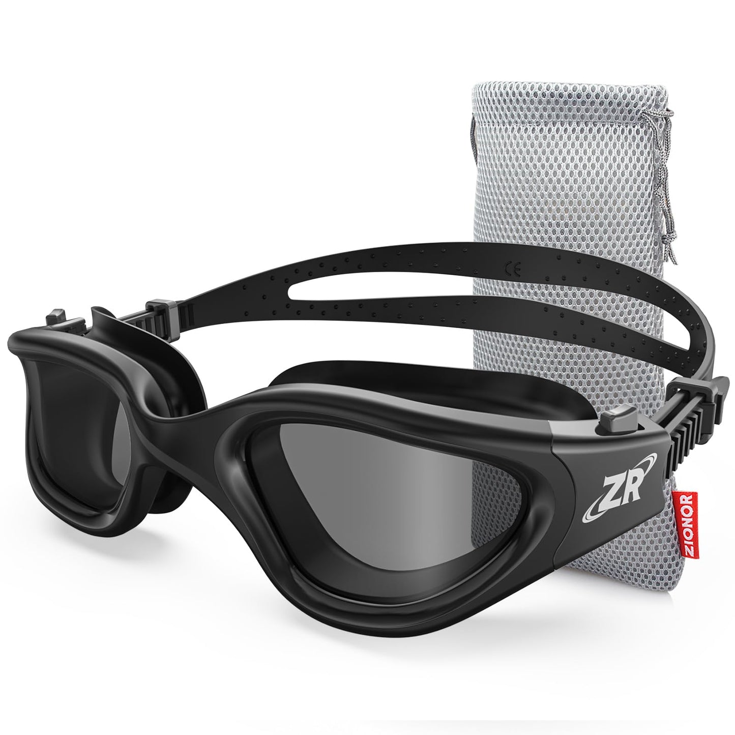 ZIONOR Swim Goggles, Upgraded G1 Polarized Swimming Goggles Anti-fog for Adult Men Women A5 (Polarized + Smoke)