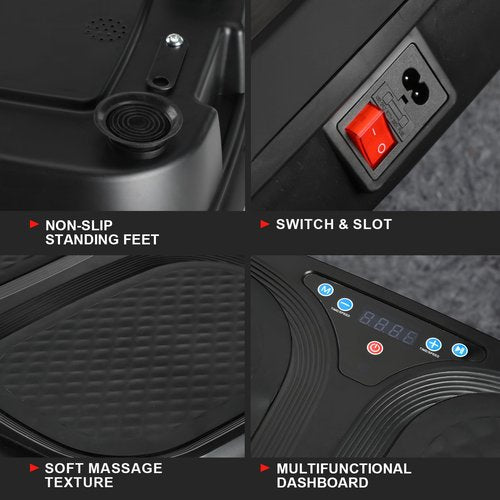 Vibration Plate Exercise Machine - Weight Loss & Toning for Cardio Fitness Home Gym Fitness Equipment for Lymphatic Drainage and Weight Loss Whole Body Workout Shaping