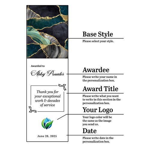 Suseaz Personalized Award Corporate Trophy Award, Customizable Acrylic & Glass Award, for Company Anniversary, Employee Appreciation, Awards Ceremony Logo (AW7)