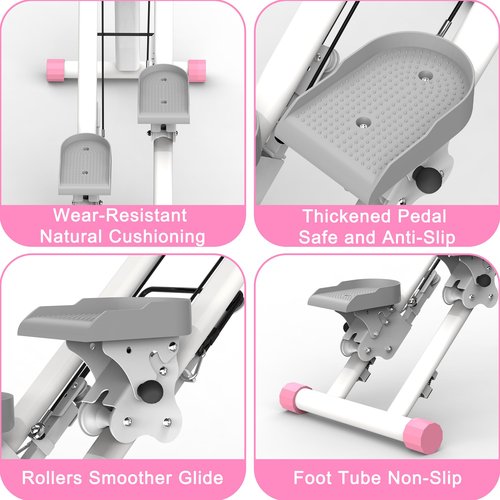 Stair Stepper for Home,Vertical Climber Machine Pro Series,Full-Body Cardio Workout Equipment with Adjustable Handlebar & Stable Frame - Home Gym Stair Stepper for Low-Impact Exercise (Pink)