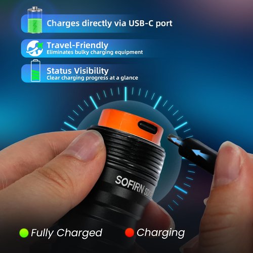Sofirn SD08 Diving Light, 3200lm Bright Scuba Diving Flashlight, IPX8 Waterproof Rating, Submersible up to 100 Meters, Signal Ring, Easy Twist On/Off, Pro Grade Underwater Gear, Long Runtime