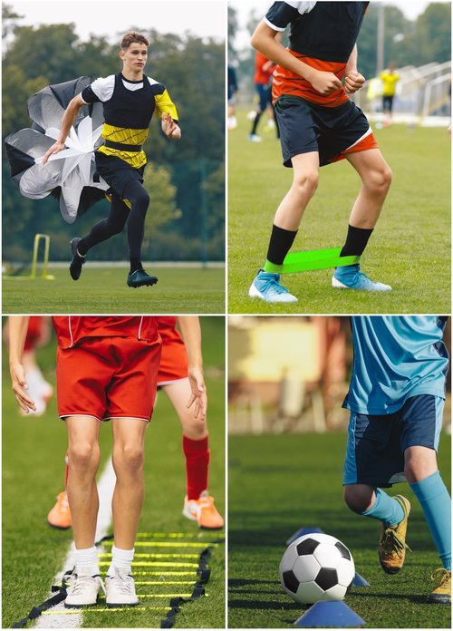 Panykoo Speed Agility Training Equipment Set - 20ft Agility Ladder, 10 Disc Cones, Resistance Parachute, 5 Resistance Bands & Carry Bag | Football Soccer Basketball Fitness Drills for Kids Adults