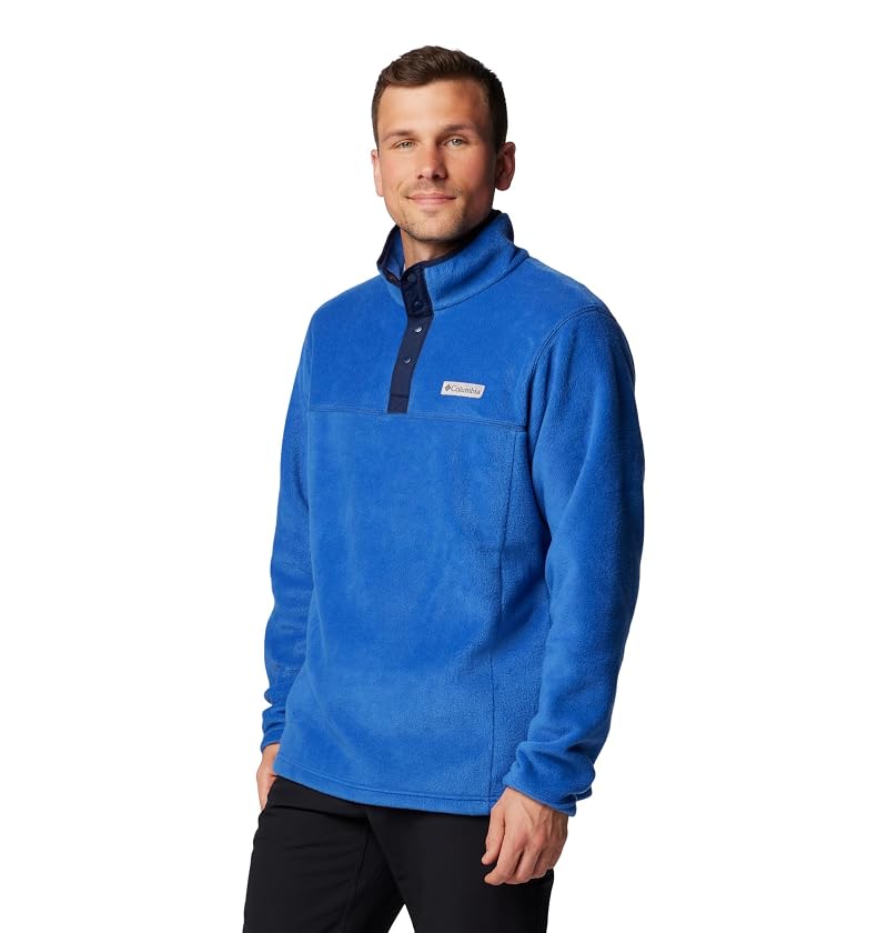 Columbia Steens Mountain Half Snap Fleece Jacket - Mountain Blue / Collegiate Navy, Large