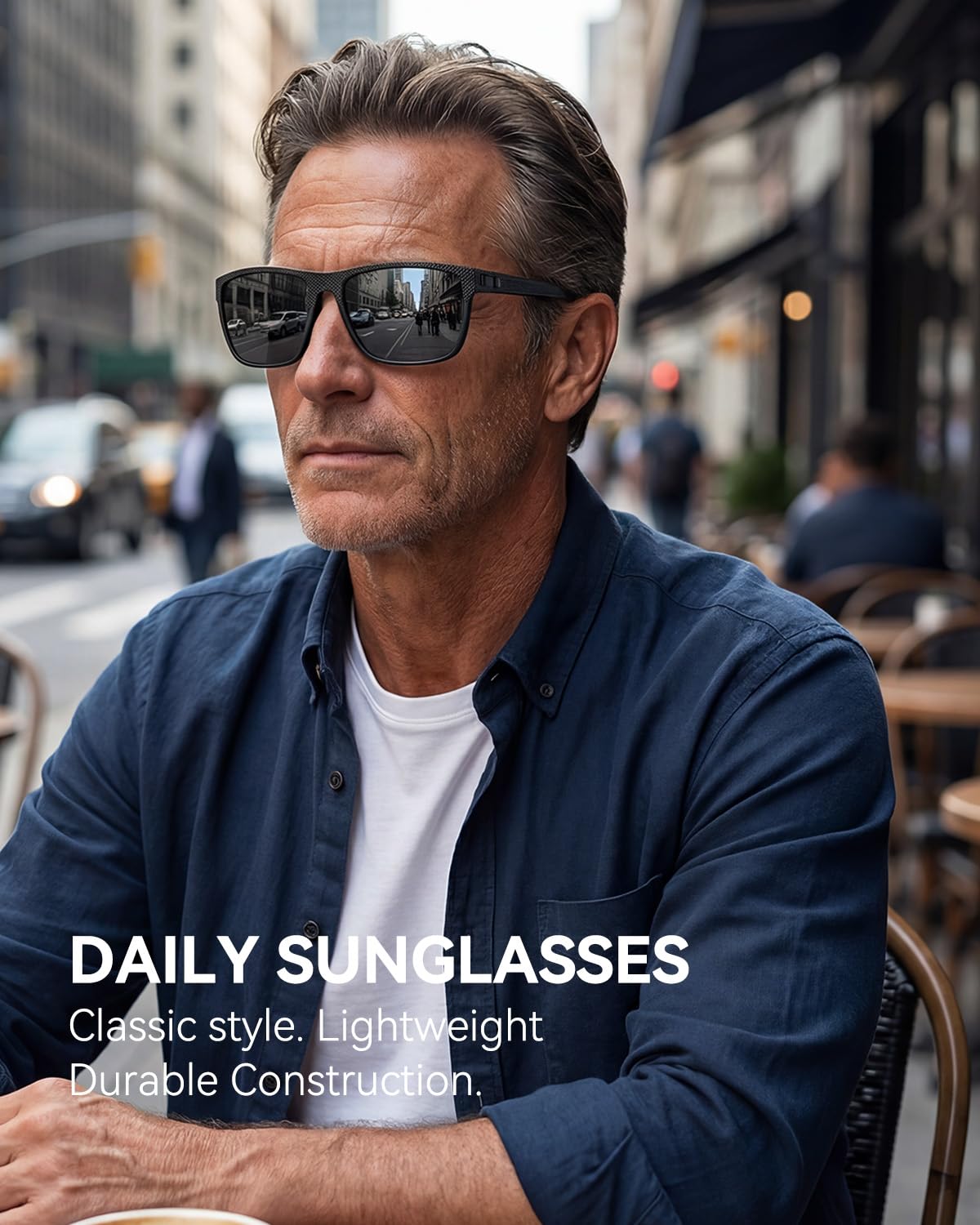 QALLY Polarized Sunglasses Men, Mens Sunglasses Polarized UV protection Lightweight Sun Glasses for Driving Fishing Golf