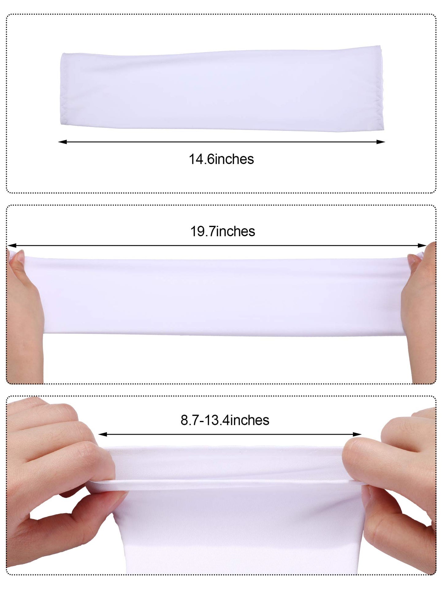 Mudder 8 Pairs UV Sun Protection Cooling Arm Sleeves for Men Women Youth Silk Compression Arm Cover Breathable Outdoors Sport