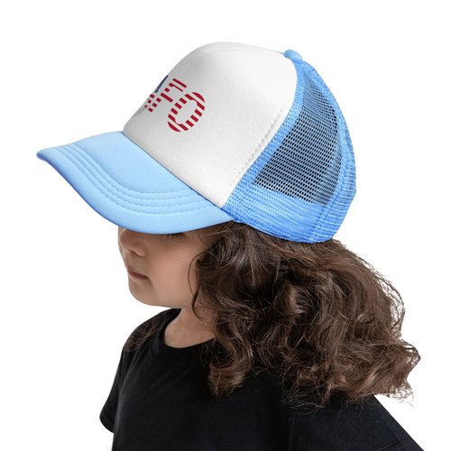 Vetrova FAFO Trucker Hats Fuck Around and Find Out Hat Adjustable Mesh Back Baseball Cap for Kids - Sky Blue