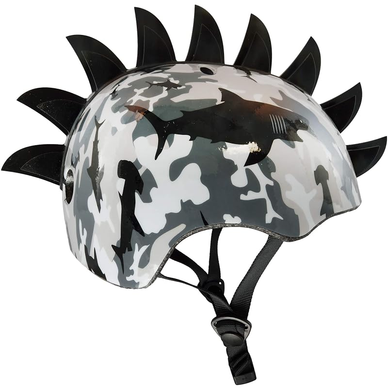 Sharkmo Bike Helmet for Kids - Black, One Size, Adjustable Sizing