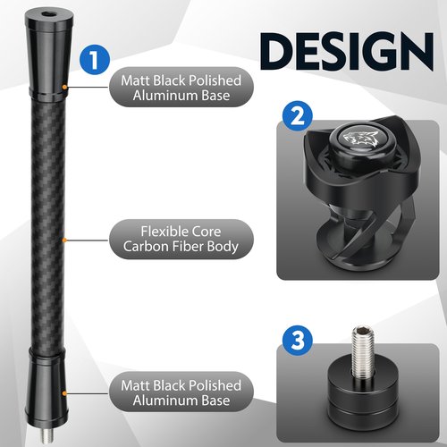 INGRAMS Archery Bow Stabilizer for Compound Bow, Carbon Fiber Body with 3D Damping System and Weights (12" Stabilizer)