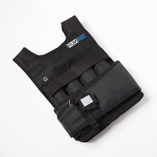 RUNmax rf20nop Run Fast 12lb-140lb Weighted Vest (without Shoulder Pads, 20lb),Black
