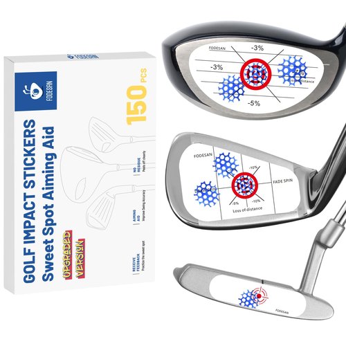 Golf Impact Tape & Stickers – Instant Swing Feedback & Sweet Spot Training, Reusable Impact Labels for Drivers, Irons & Putters, High-Precision Golf Training Aid for Indoor& Outdoor Practice(150pcs)