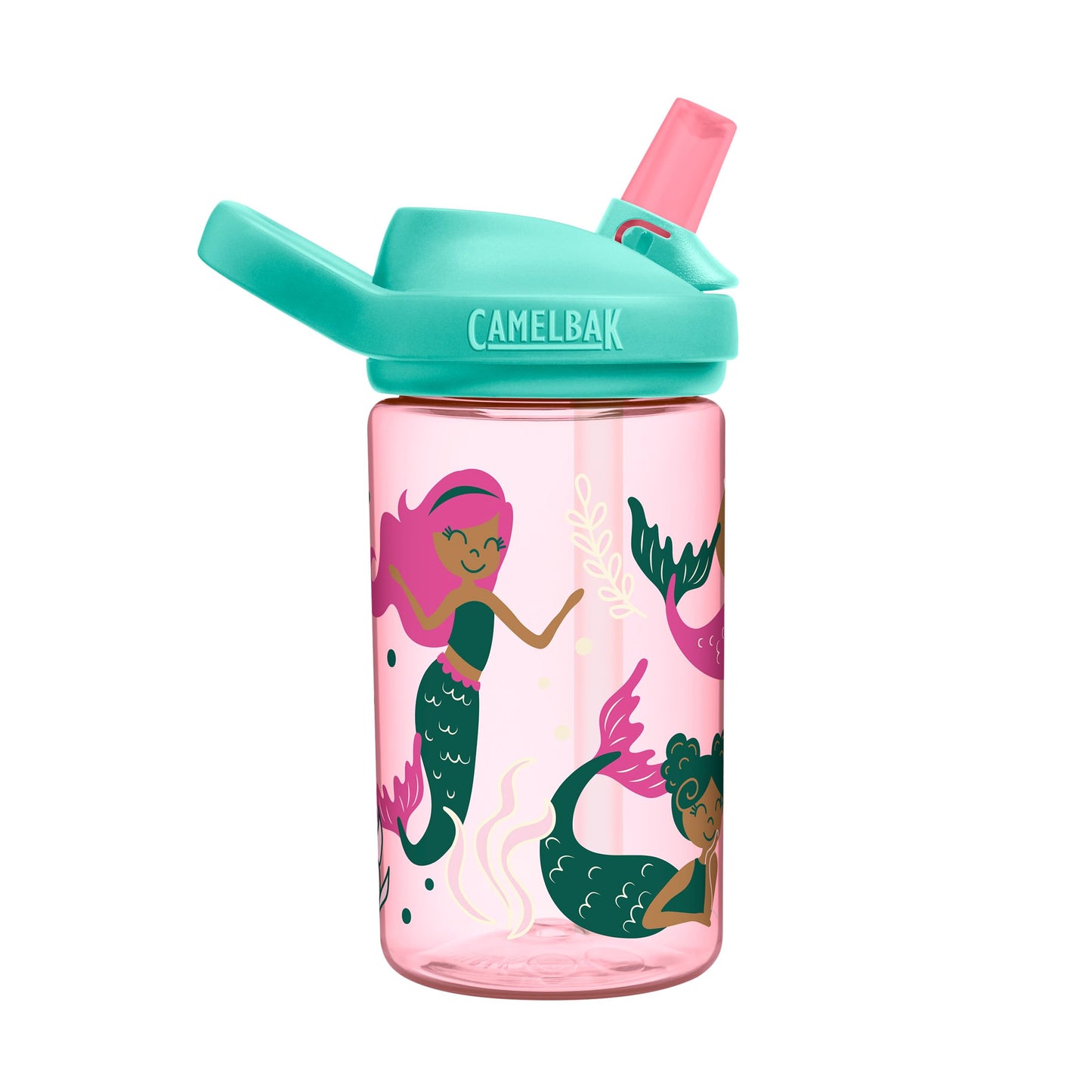 CamelBak Eddy+ Kids Water Bottle with Bite Valve Straw, Leak‑Resistant Easy‑Sip Design for Everyday Hydration, 14oz, Mindful Mermaids
