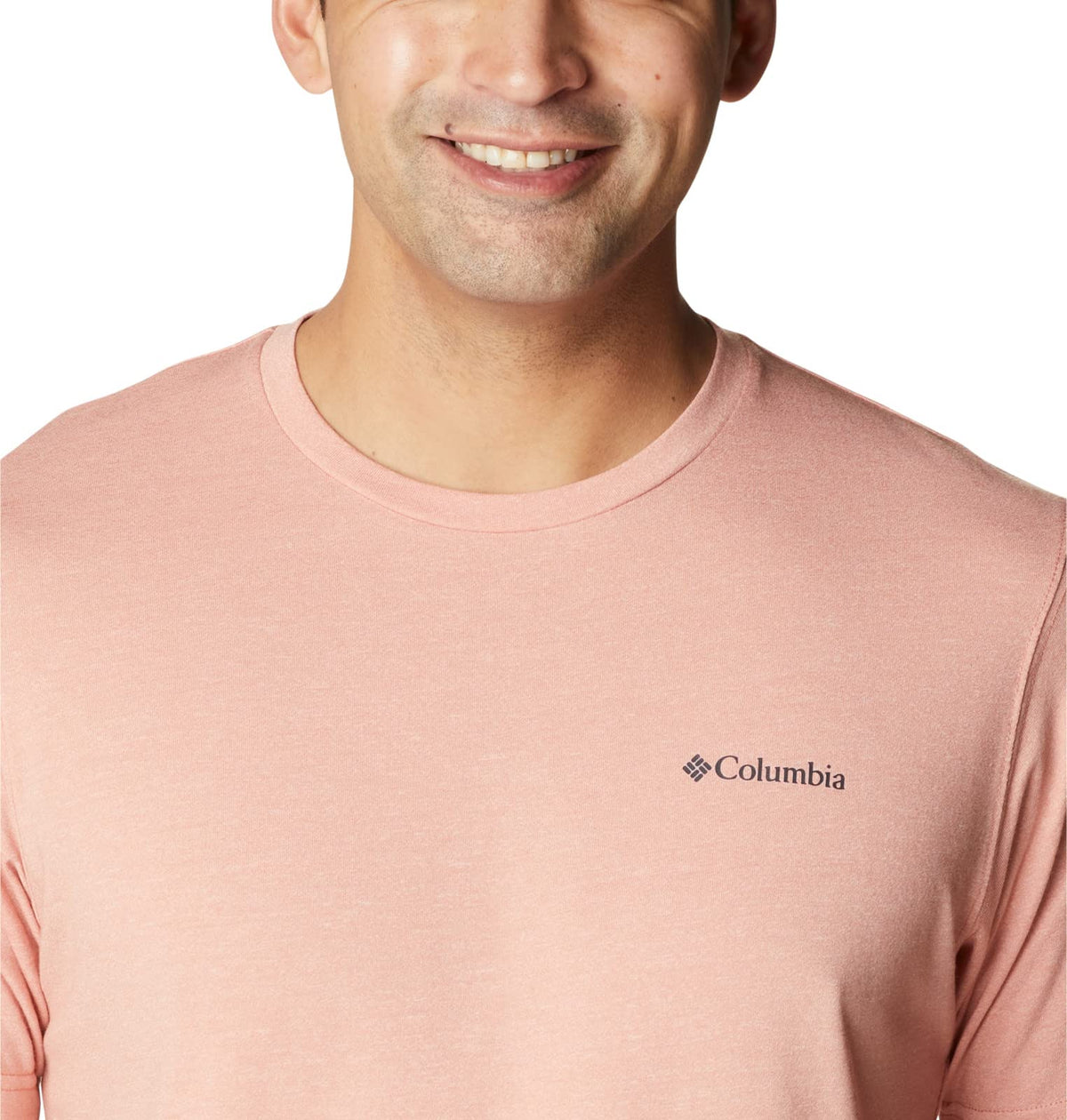 Columbia Men's Thistletown Hills Short Sleeve, Dark Coral Heather, X-Small