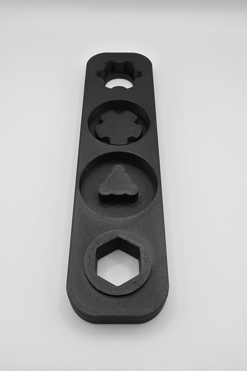 Rugged Obsidian 9/45 Suppressor Multi Tool/Wrench - 4 in 1 - Black - Heavy-Duty Carbon Fiber Infused - Made in USA (Tool Only)