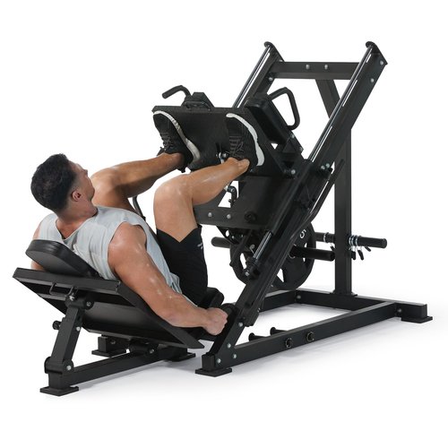 Leg Press Hack Squat Machine for Home Gym, 2 in 1 Professional Adjustable Leg Exercise Machine with Linear Bearing & Solid Steel Pipe, Lower Body Strength Training