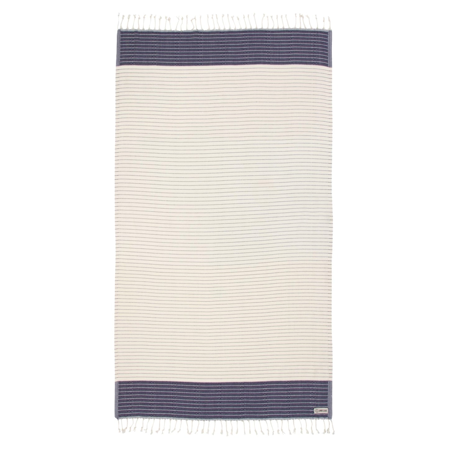 Sand Cloud Turkish Beach Towel - Sand Resistant - Fast Drying -100% Certified Organic Turkish Cotton Yarn - Great for Beach Bath or as a Blanket - As Seen on Shark Tank - Letoon (Navy)