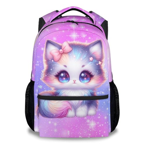 Kids' Backpacks - Cat Backpacks for Girls - Cute Toddler Bookbag - Gifts for Daughter - Durable School Bag for Kindergarten/Preschool/Elementary(17 Inch)