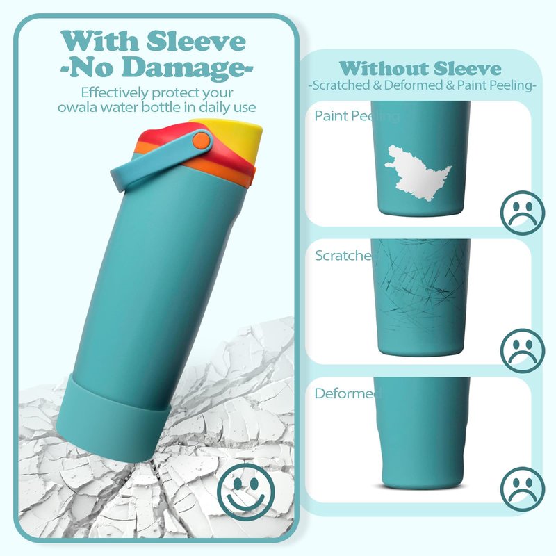 Kaitiaki Silicone Boot for Owala 30oz & 40oz FreeSip Sway Bottles & Tumblers - Non-Slip, Scratch-Resistant, Stability Enhancer, Available in 12 Colors (Summer sweetness)