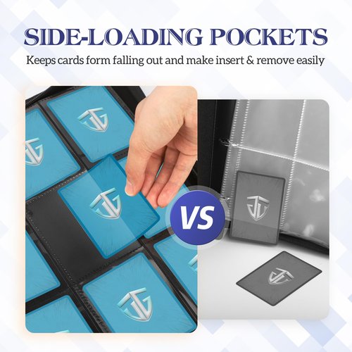 TCGUARD Trading Card Binder, 9 Side Loading Pocket Card Album Hold Up to 540 Cards, Zipper Binder for Cards Collection, TCG Card Holder for Game Card, Sports Card, Yugioh, MTG etc.