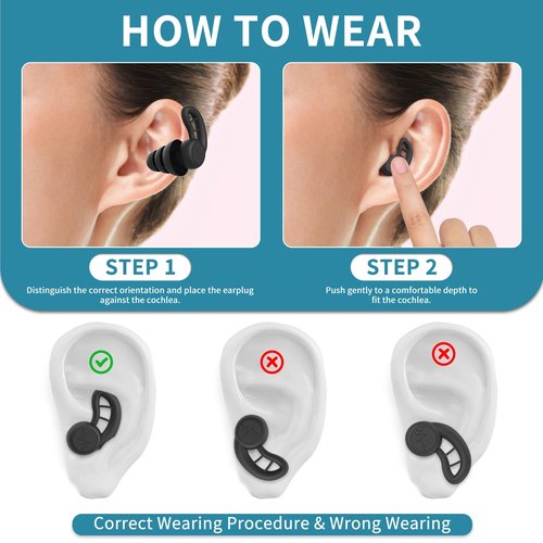 Swimming Ear Plugs for Adults,4 Pairs Waterproof Reusable Silicone Colorful Swim Earplugs for Swimming Surfing Snorkeling Showering and Water Pool,Beach,Ocean