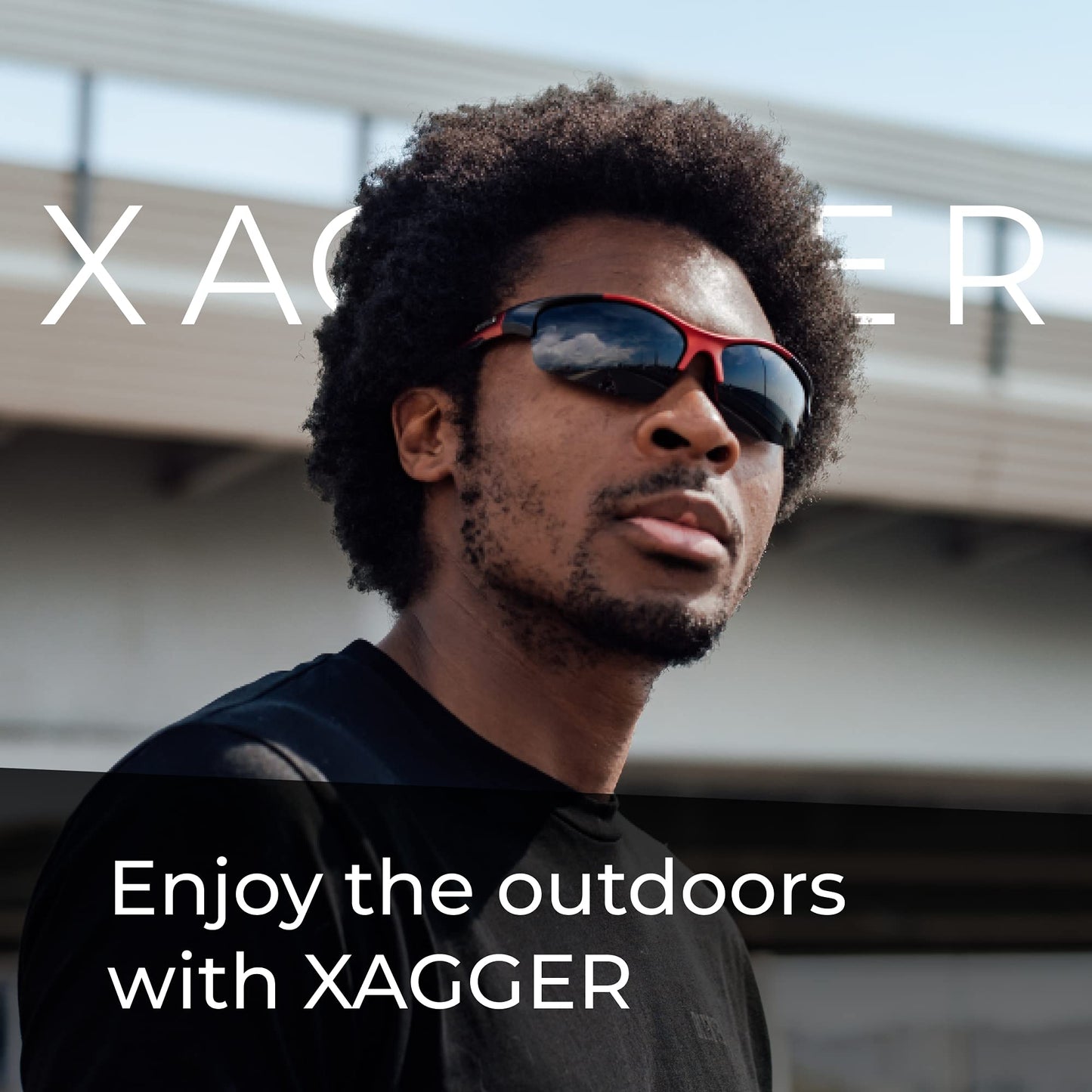 Xagger Polarized Sports Sunglasses for Men Women UV400 Wrap Around Baseball Running Cycling Fishing Golf Glasses