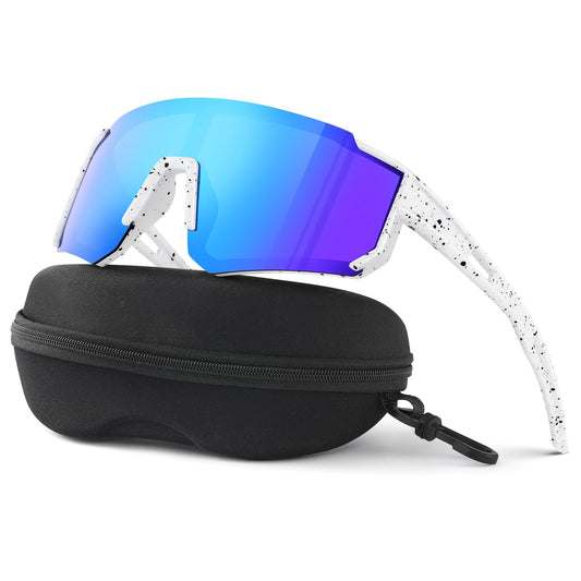 Fanshen Kids Baseball Sunglasses for Boys Girls Ages 3-12, Sports Polarized Youth Baseball Softball Sunglasses UV Protection