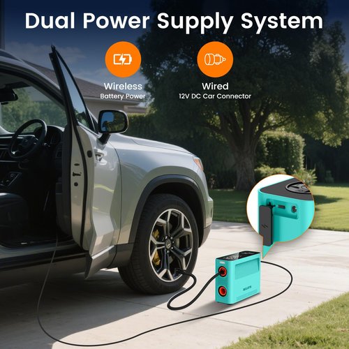 Bellatte Electric Paddle Board Pump 150PSI - 4X Faster SUP Pump, Auto Air Compressor for SUP, Car Tires, Bike, Ball, Kayak, Tent, Float (Portable & All-in-One)