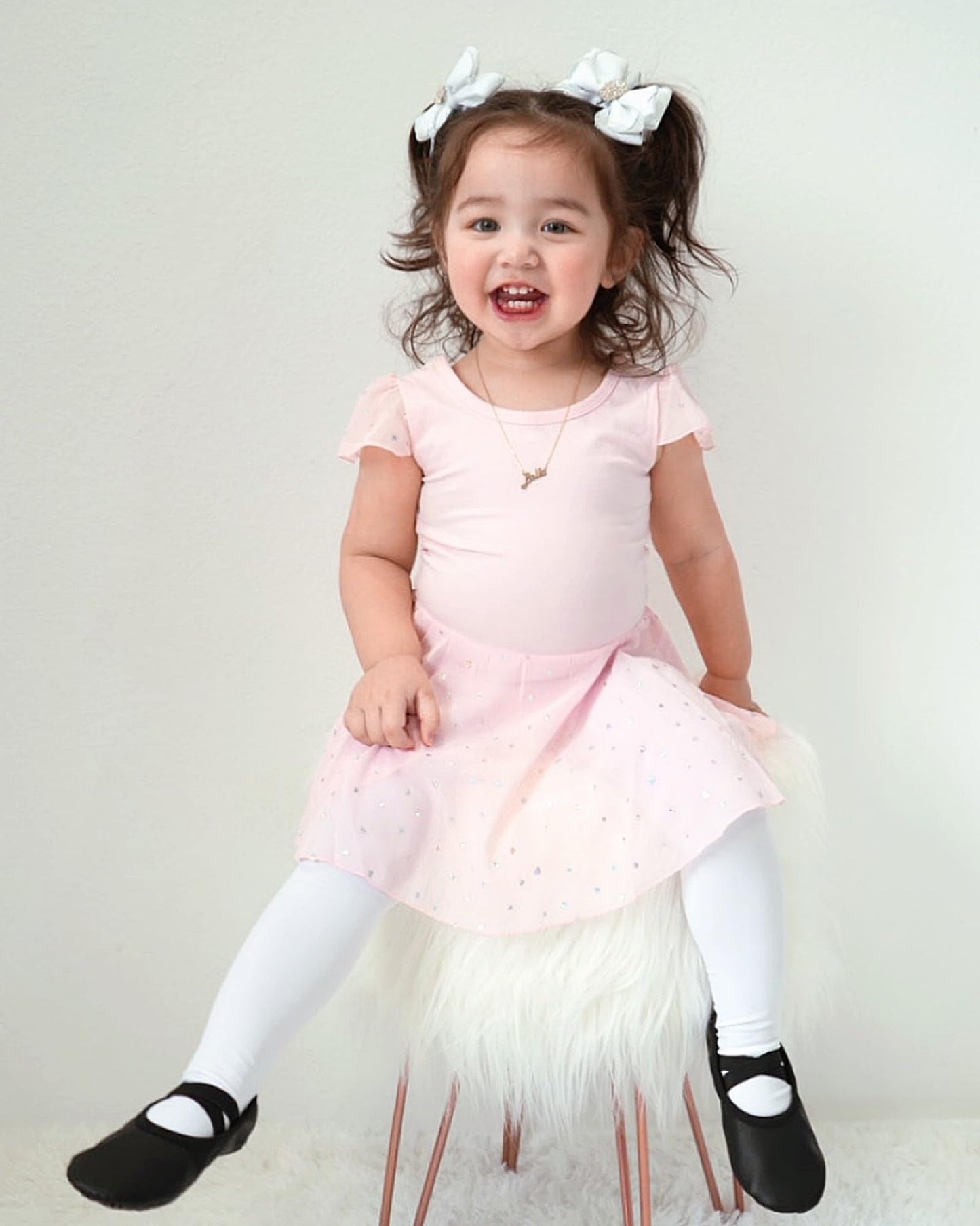 Stelle Girls' Ultra Soft Pro Dance Tight/Ballet Footed Tight(Toddler/Little Kid/Big Kid),WT,XS White