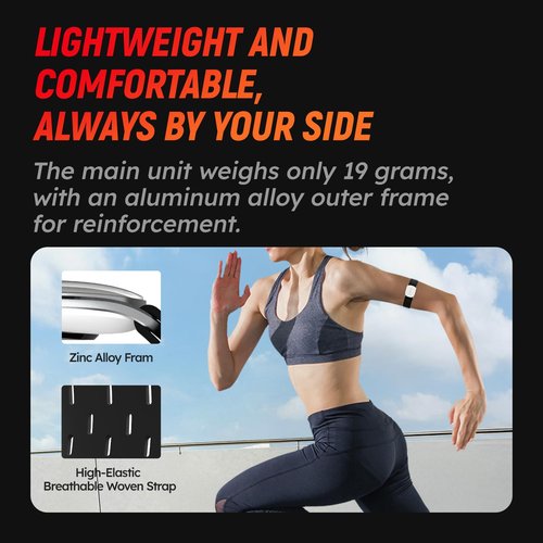 Passion Heart Rate Armband - 140+ Hours Ultra-Long Battery, ANT+/Bluetooth Dual Mode, High-Precision Dynamic Monitoring, 19g Lightweight Design, Multi-Sport Modes for Smartwatches & Fitness Equipment