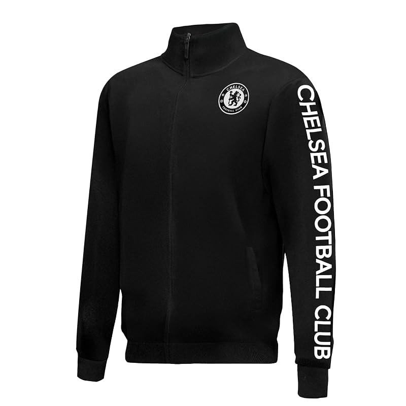 Chelsea FC Track Jacket - Officially Licensed Unisex - 78tj_black Large