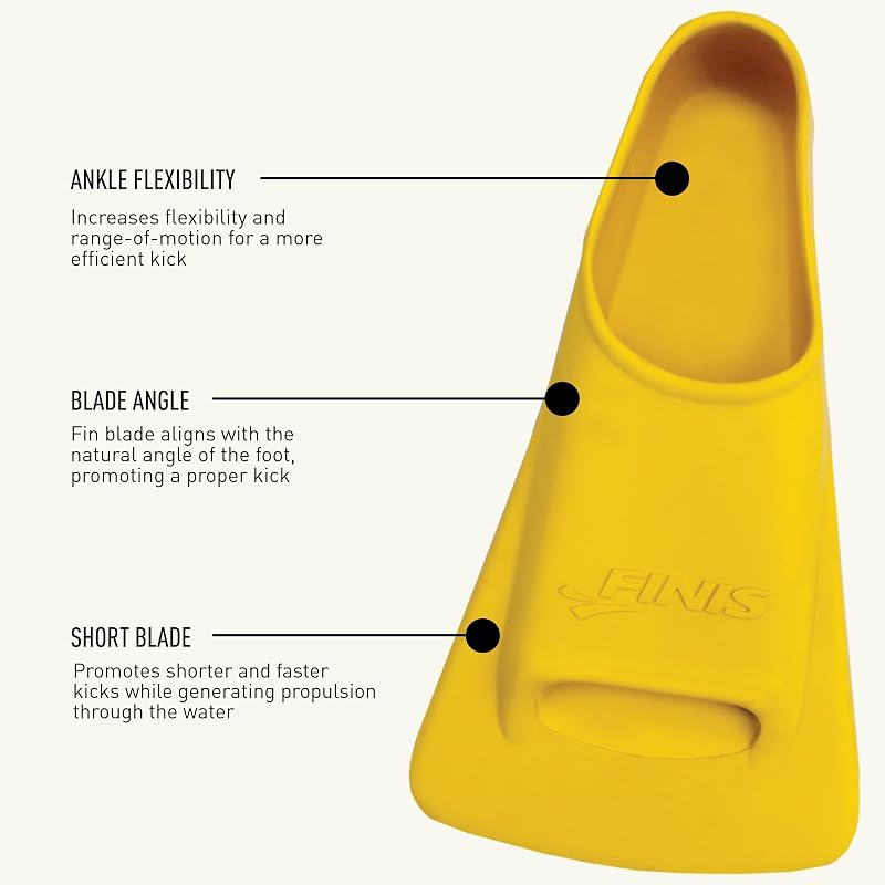FINIS Zoomers Gold Youth Swimming Fins - 5.5-7 / 37-39 (Variation: Male 5.5-7, Female 6.5-8, Euro 37-39)