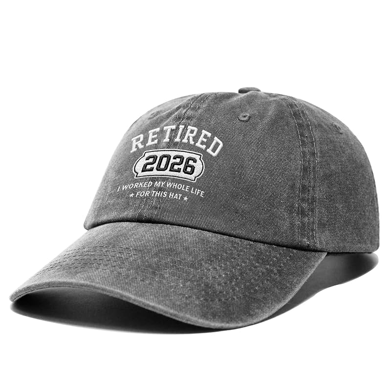 Retirement Hat for Men and Women – 2026 Gift for Dad, Mom, Coworker, Teacher (Dark Grey)