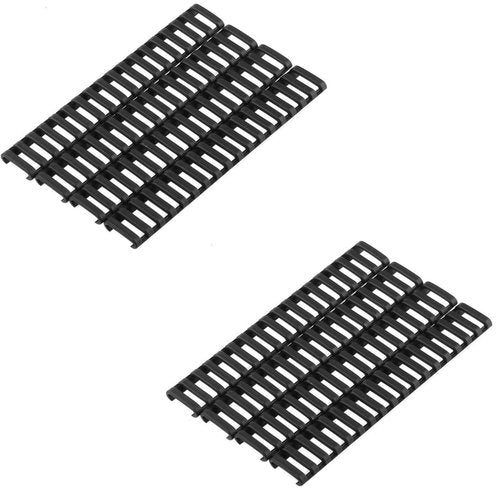Picatinny Polymer Rail Light Pressure Switch Cable Clips 8Pack (Black)