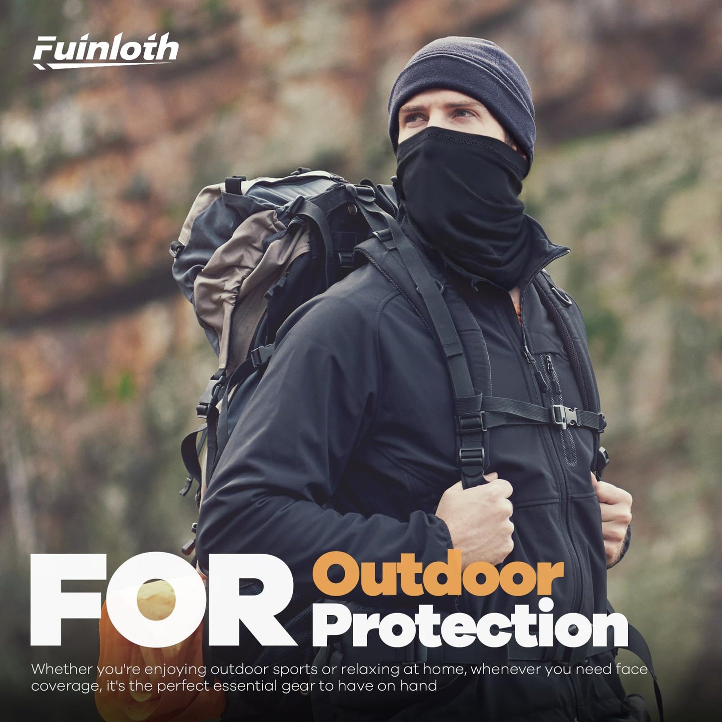 Fuinloth Neck Gaiter, 6 Pack Cooling UV Protection Bandana Face Mask Gator Scarf for Men Women Black+Gray+Green+Light Gray+Brown+Camo Green