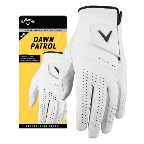 Callaway Golf Dawn Patrol Glove (Worn on Left Hand, White 2024, Large, Standard)
