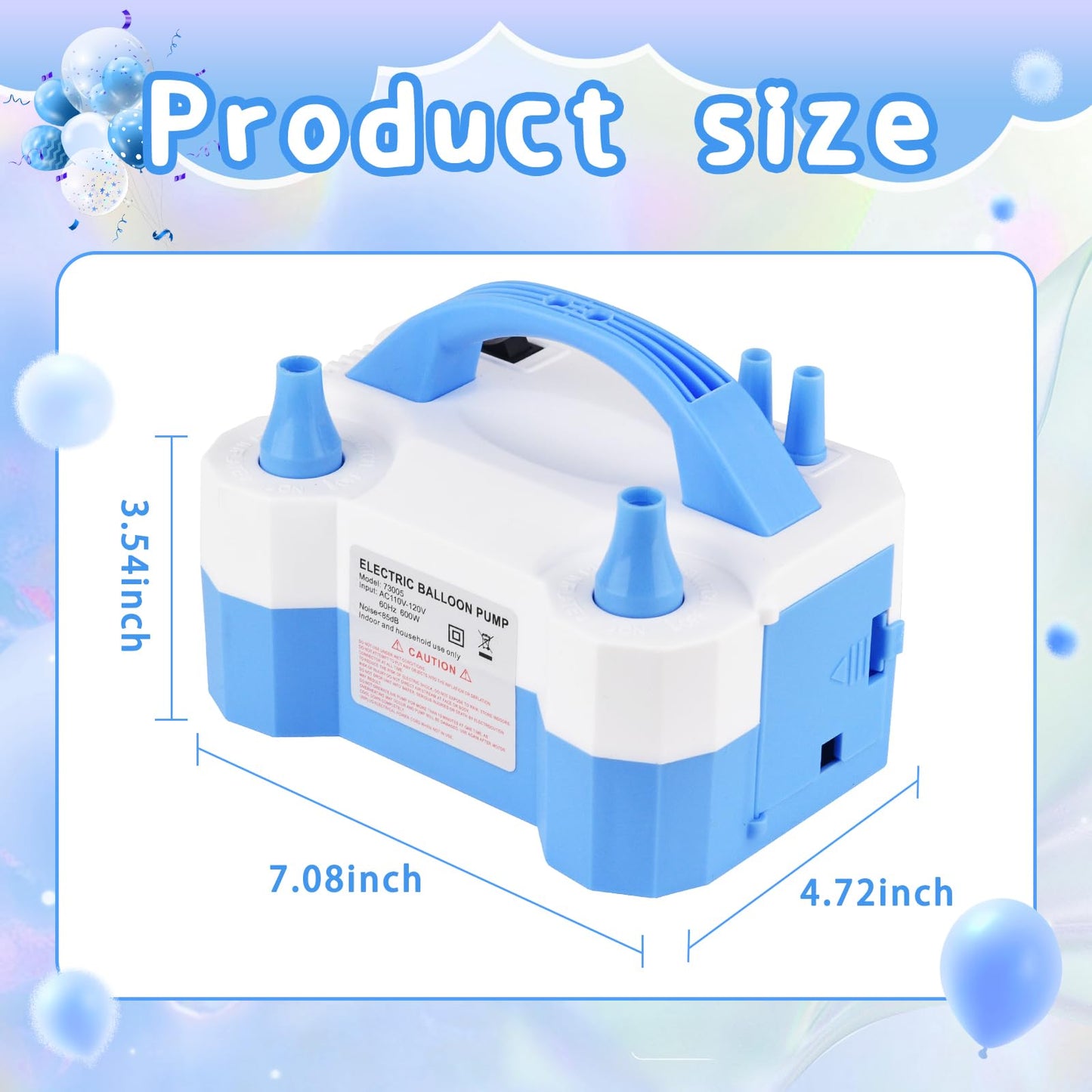 Electric Balloon Pump,Portable Electric Balloon Blower Machine Balloon Air Pump Dual Nozzle,for Birthday Shower Balloons Party Decorations