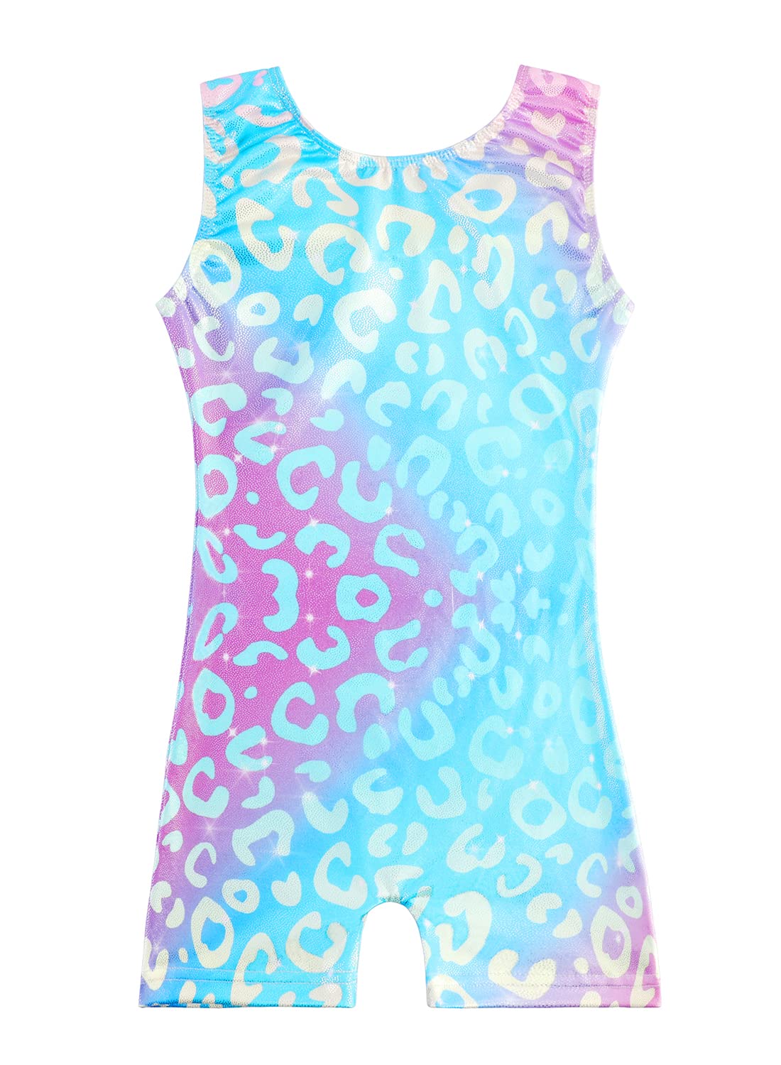 HOZIY Gymnastics Leotards for Girls With Shorts Size 8-9 9-10 8-10 Year Old Fancy Blue Pink Purple Leopard Tumbling Outfits Dance Clothes Body Gimnasia Nina