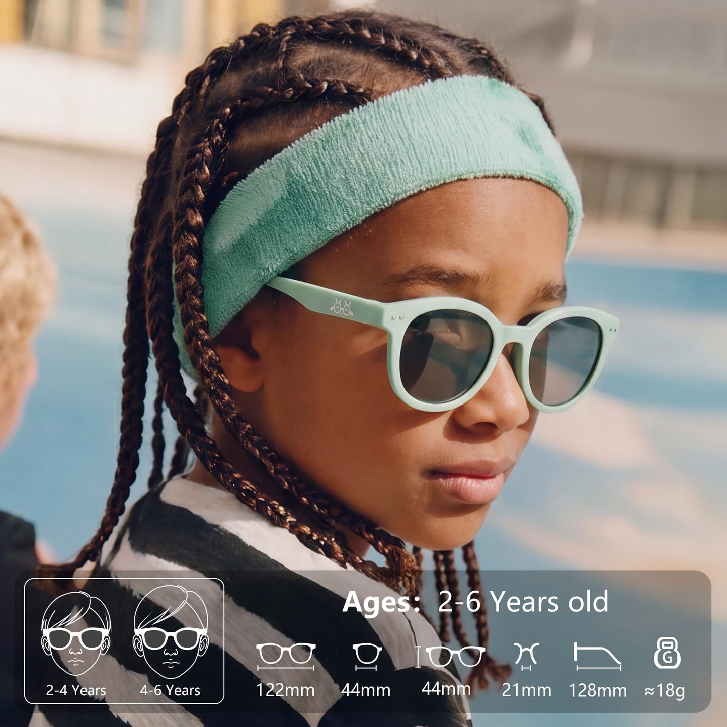 EYEBUDDY Kids Toddler Sunglasses Age 2-4/3-5 Boys Girls Polarized UV Protection Sun Glasses for Age 2-8