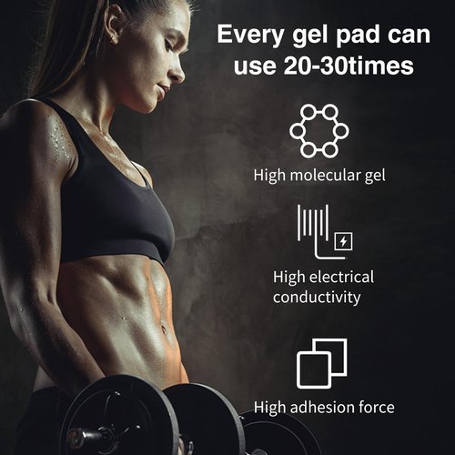 PAMASE 80Pcs Abs Stimulator Training Replacement Gel Sheet Pads for Abdominal Muscle Trainer, Accessory for Ab Workout Toning Belt