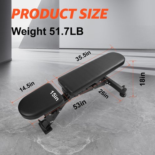 Adjustable Weight Bench, 8 Backrest & 3 Sitting Positions, 1300LBS Adjustable Strength Training Bench for Full Body Workouts for Home Garage Gym Black