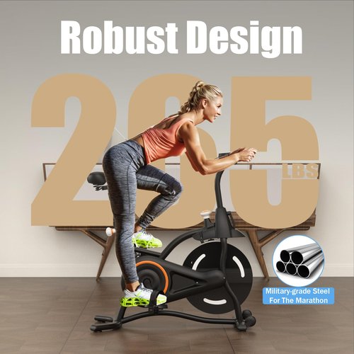 CYCLERADE Exercise Bike,Stationary Bikes for Home,Adjustable Workout Bike, Professional Exercise Bikes for Home, Efficient Workout Bike with Smartphone Mount & Digital Pulse Display
