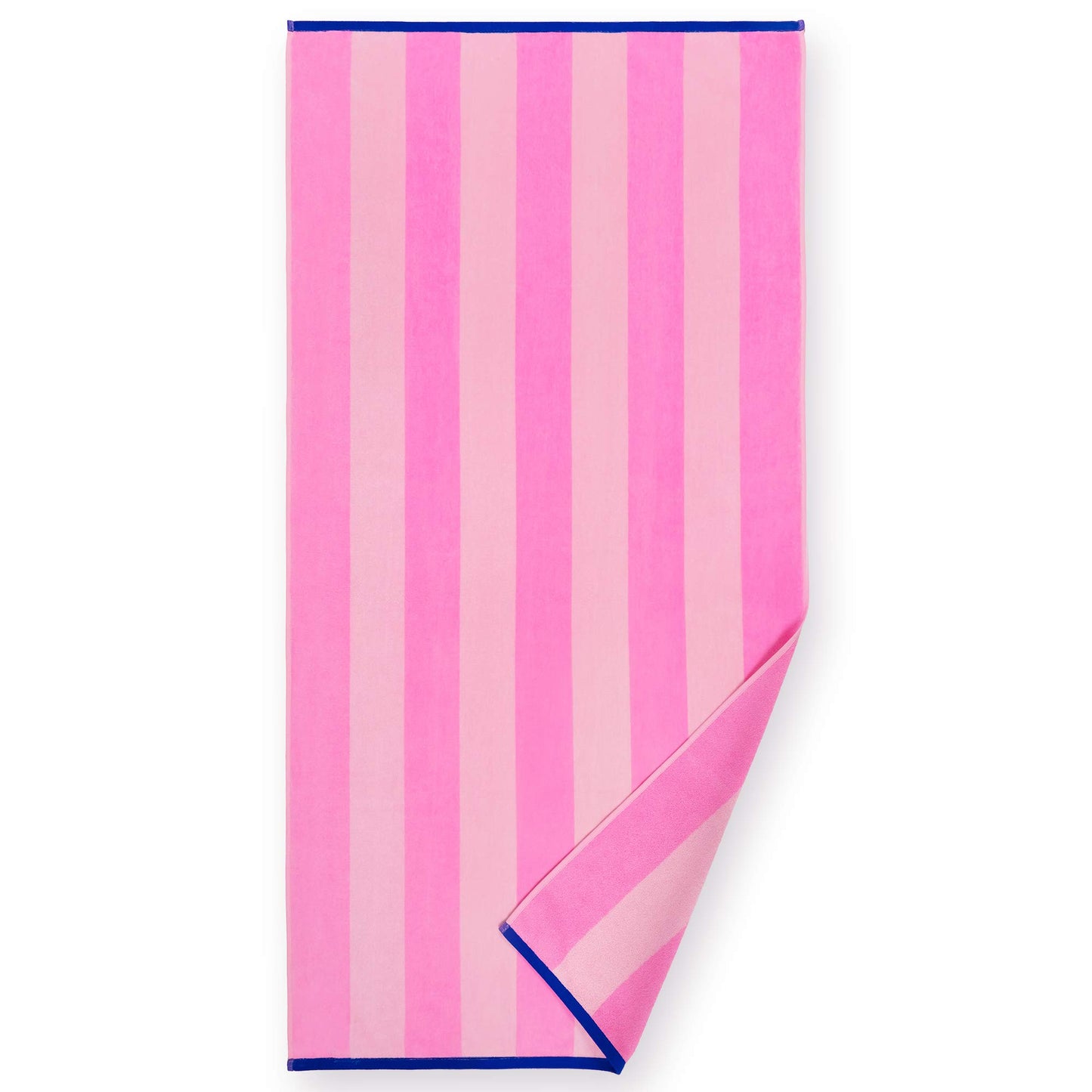 Softerry - Extra Soft Beach Towel 30 x 60 inch Cabana Stripe Hotel Pool and Resort Style Absorbent Terry 100% Cotton (Royal-Tur-Red-Pink, 4 Pack)